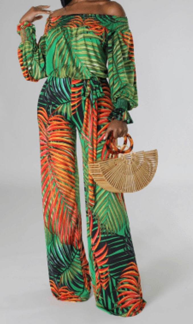 Let’s Go To The Tropics Jumpsuit Reg &  Plus