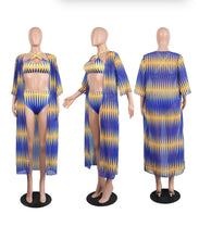 Load image into Gallery viewer, 3-Piece Ethnic Swimwear Set
