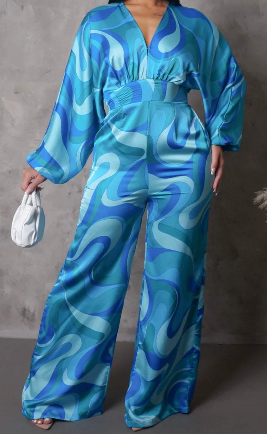 Ocean Waves Jumpsuit