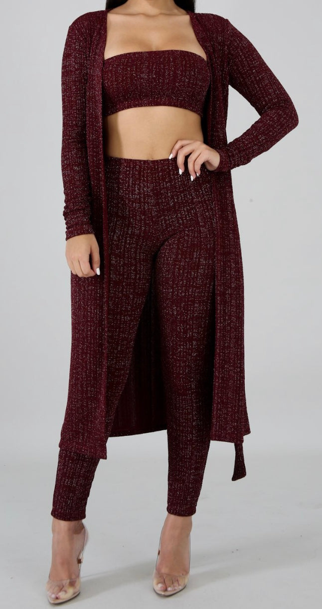 Cranberry 3-Piece Legging Set