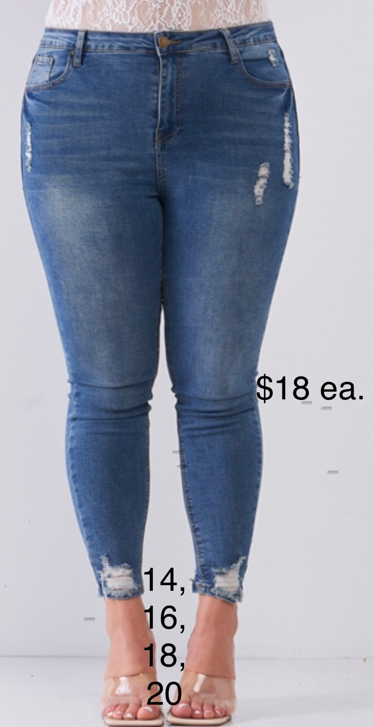 Curve Enhancing Denim Jeans~Plus