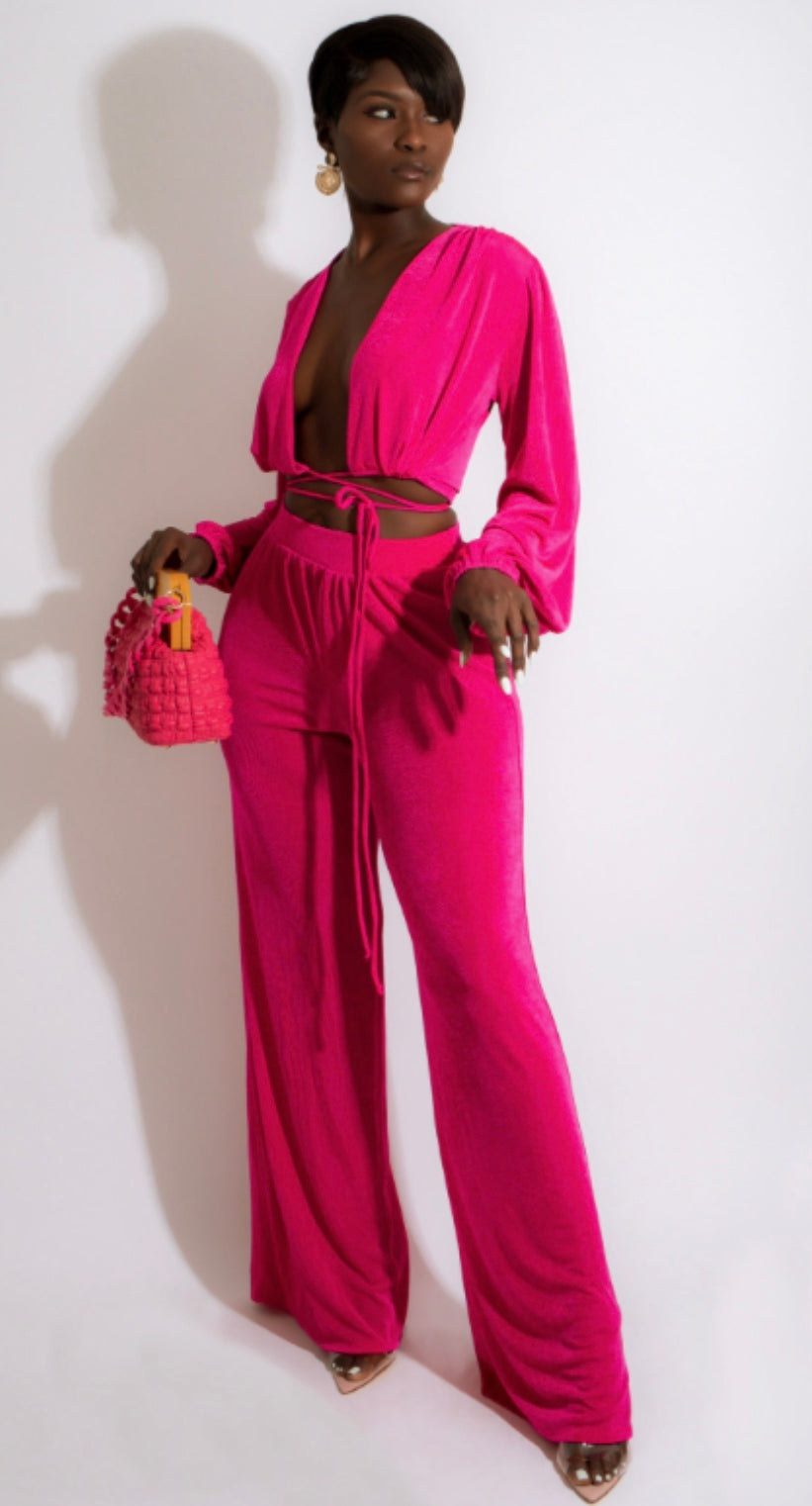 Call Me Back Fuchsia 2 Piece Set