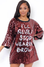 Load image into Gallery viewer, Never Will I Stop Sequin Shirt/Dress~One Size
