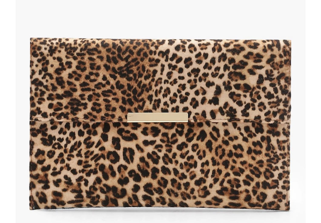 Leopard Envelope Clutch