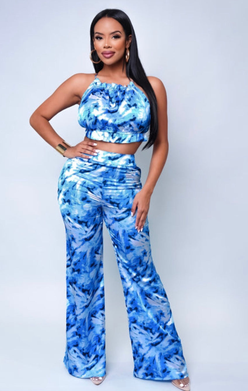 Cloud Blue Pant Set