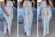 Load image into Gallery viewer, Plus Size Sleeveless Maxi Dress With Side Slit
