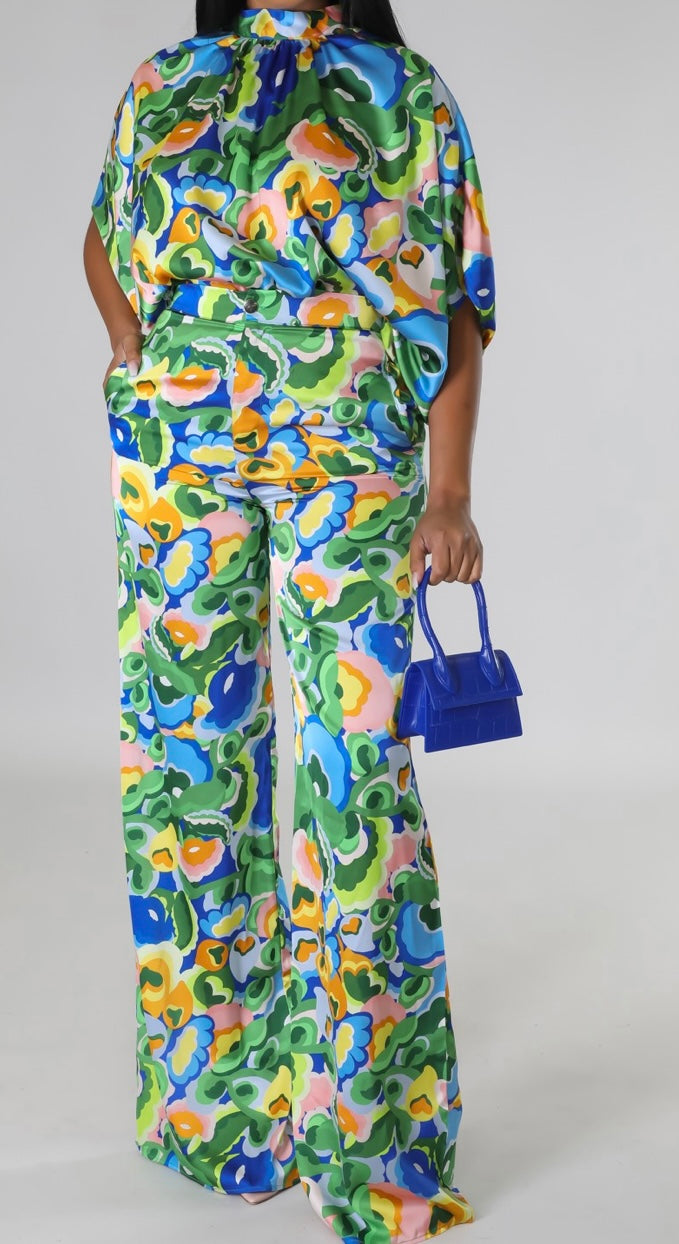 Brunch Floral Blooms Pant Set