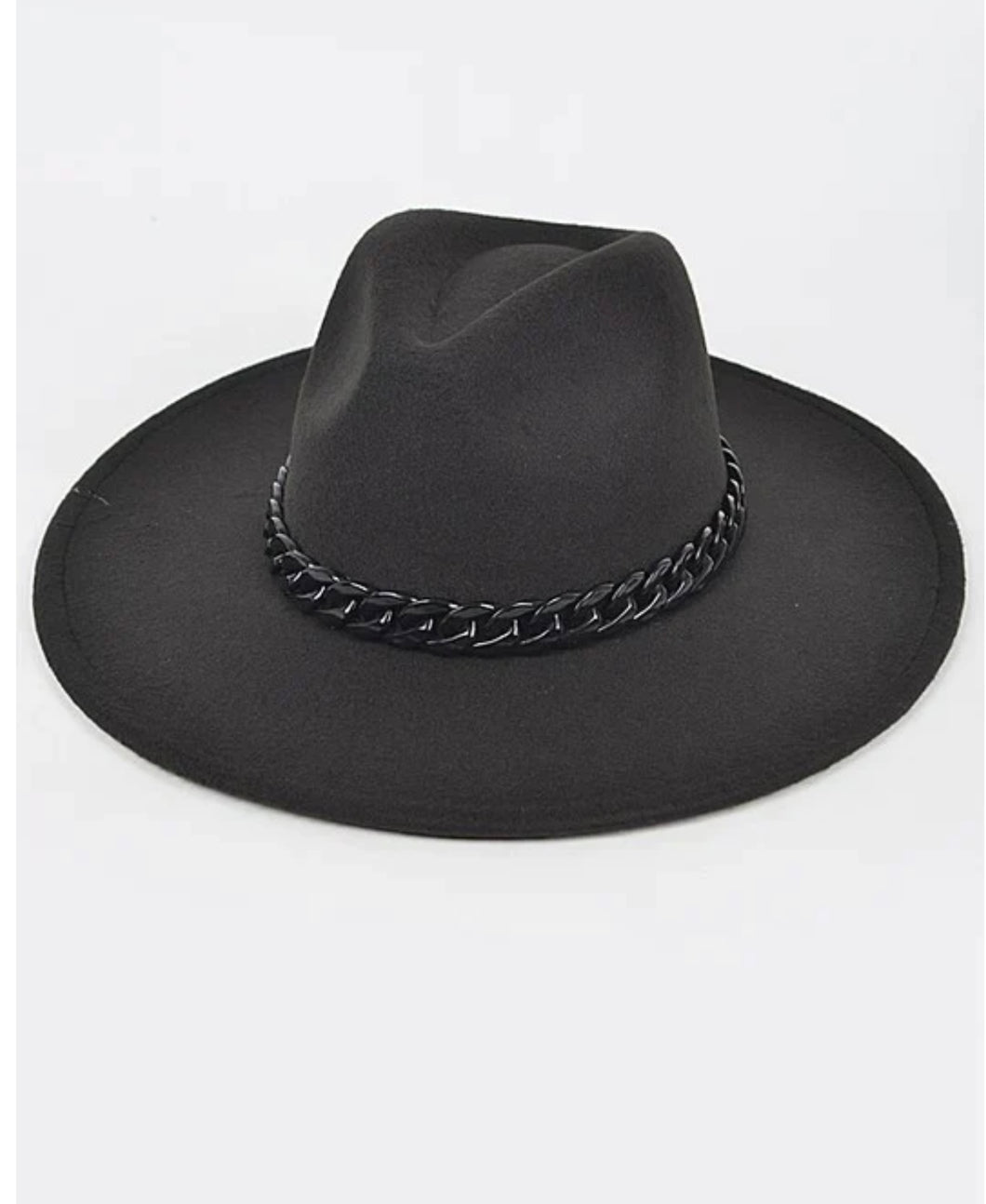 Faux Wool Wide Brim Fedora Hat