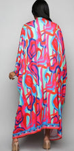 Load image into Gallery viewer, Blue/ Fuchsia Mix Florida Trench Kimono Short Set
