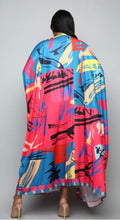 Load image into Gallery viewer, Blue/ Fuchsia Mix Florida Trench Kimono Short Set
