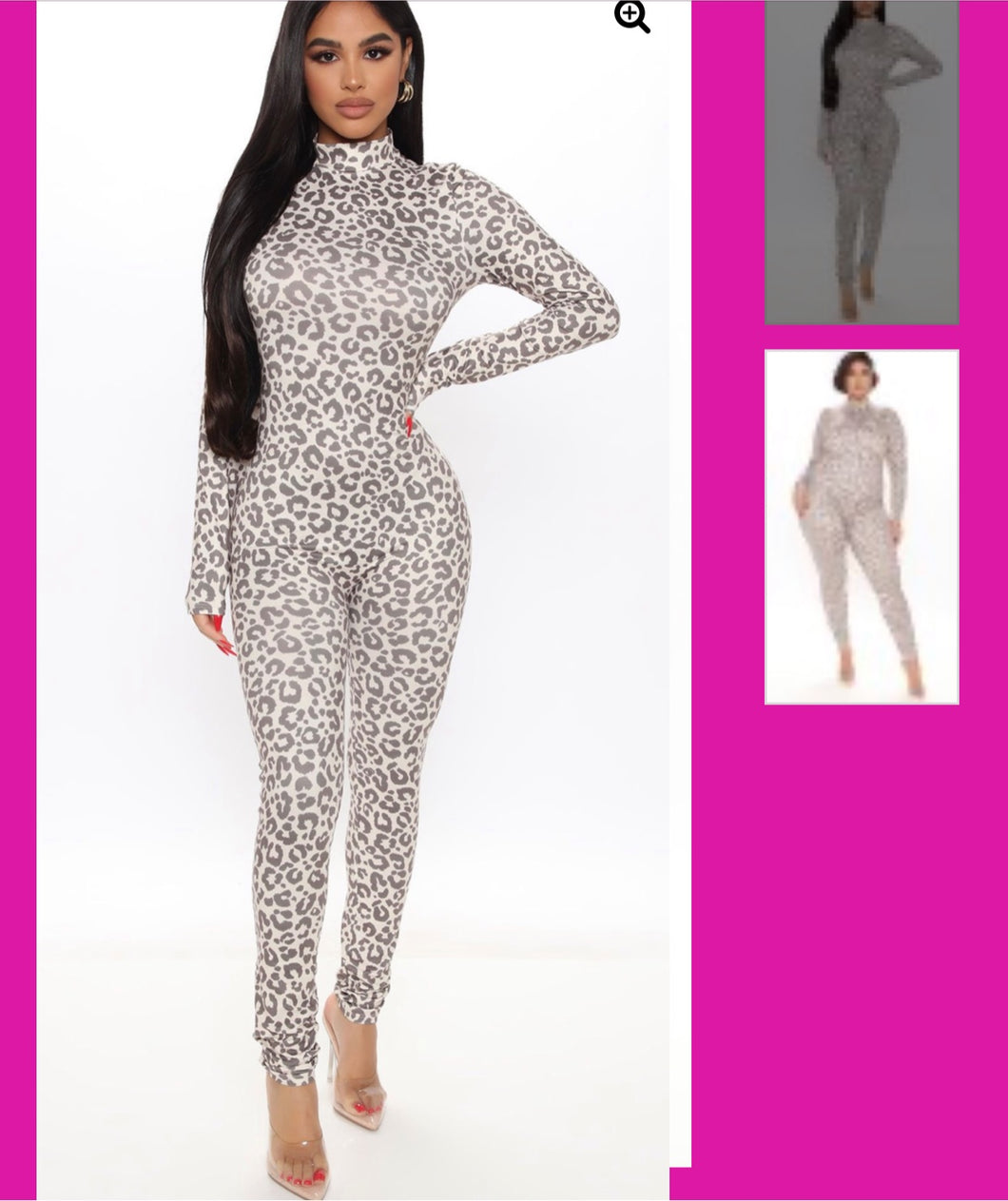 Frisky Feline Animal Print Jumpsuit Reg & Plus