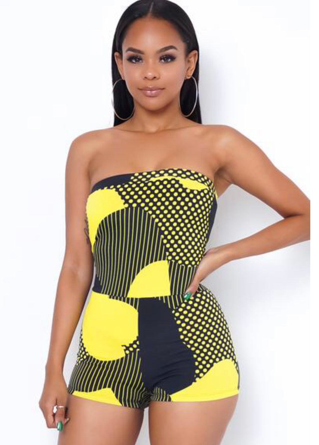 Bumble Bee Abstract Romper